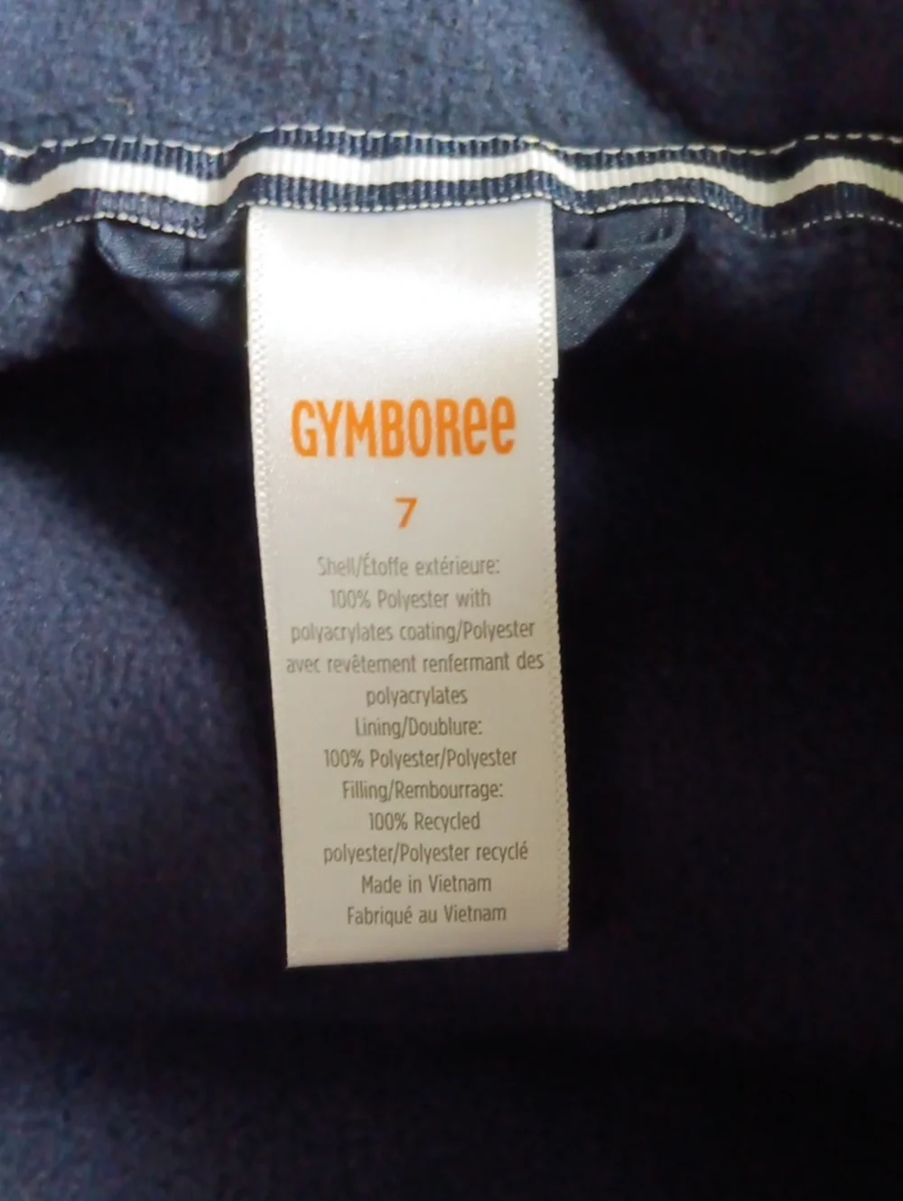 New Navy Gymboree Puffer Vest Sz 7